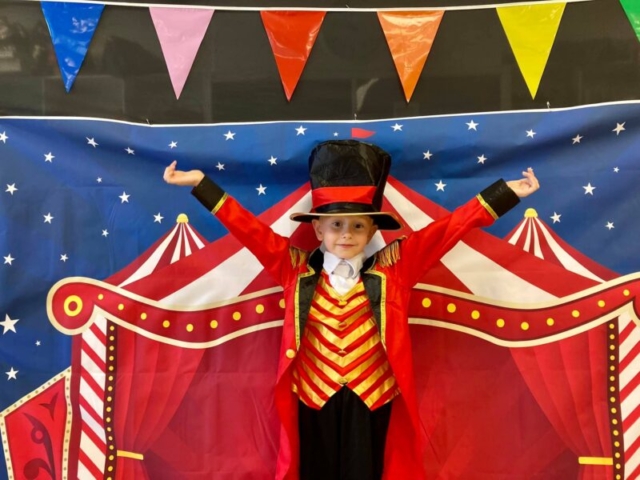 Jamie as the Ringmaster Jamie as the Ringmaster